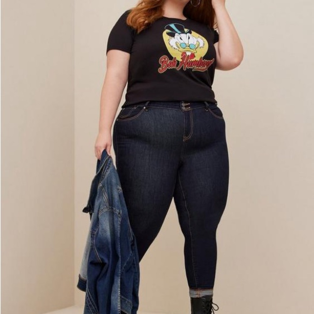 Torrid Disney Scrooge McDuck Crew Neck Split Hem Top 1X (14-16) - Picture 4 of 10